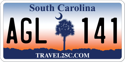 SC license plate AGL141