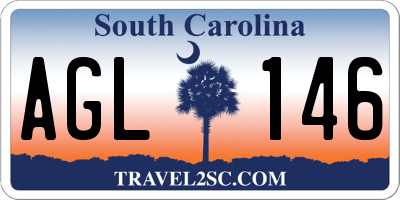 SC license plate AGL146