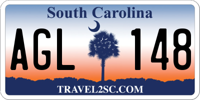 SC license plate AGL148