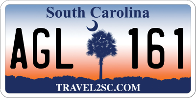 SC license plate AGL161