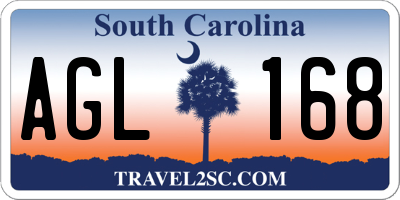 SC license plate AGL168