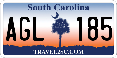 SC license plate AGL185