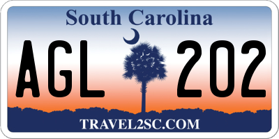 SC license plate AGL202