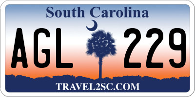 SC license plate AGL229