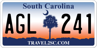 SC license plate AGL241