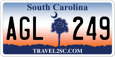 SC license plate AGL249