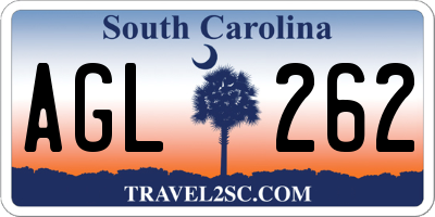 SC license plate AGL262