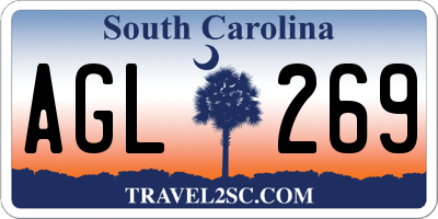 SC license plate AGL269