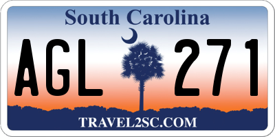 SC license plate AGL271