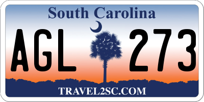 SC license plate AGL273