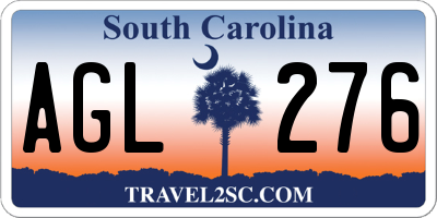 SC license plate AGL276