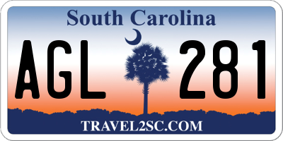 SC license plate AGL281