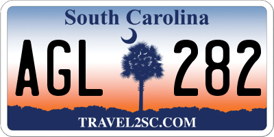 SC license plate AGL282