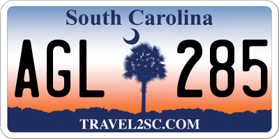 SC license plate AGL285