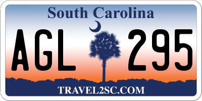 SC license plate AGL295