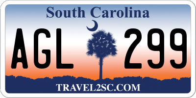 SC license plate AGL299