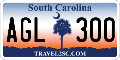 SC license plate AGL300