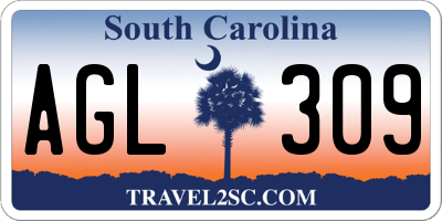 SC license plate AGL309