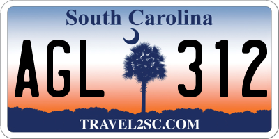 SC license plate AGL312