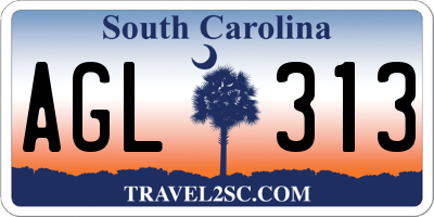SC license plate AGL313