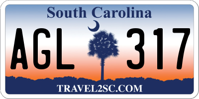 SC license plate AGL317