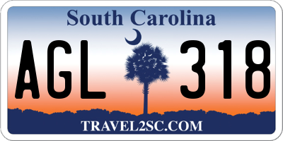 SC license plate AGL318