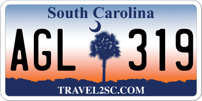 SC license plate AGL319