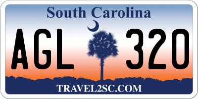 SC license plate AGL320