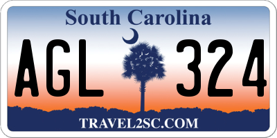 SC license plate AGL324