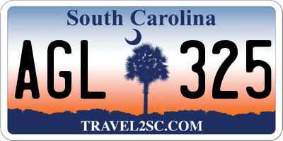 SC license plate AGL325