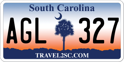 SC license plate AGL327