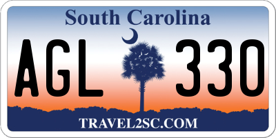 SC license plate AGL330