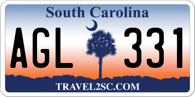 SC license plate AGL331
