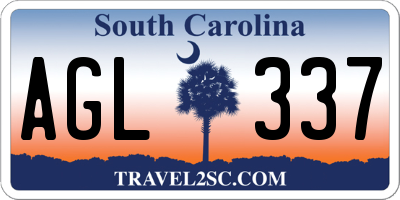 SC license plate AGL337