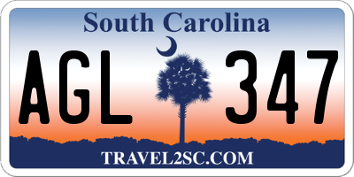 SC license plate AGL347
