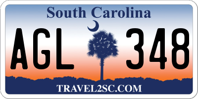 SC license plate AGL348