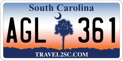 SC license plate AGL361