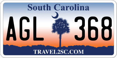 SC license plate AGL368