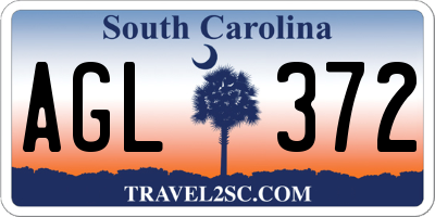 SC license plate AGL372