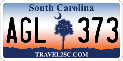 SC license plate AGL373