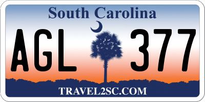 SC license plate AGL377