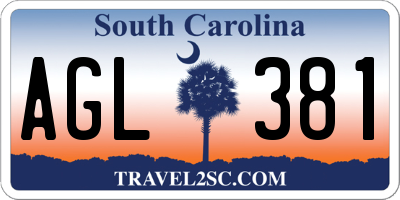 SC license plate AGL381