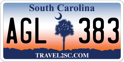 SC license plate AGL383