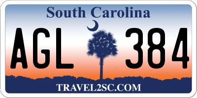 SC license plate AGL384