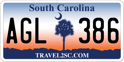 SC license plate AGL386