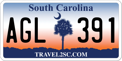 SC license plate AGL391