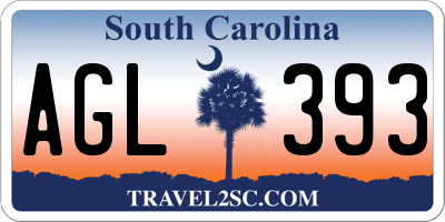 SC license plate AGL393