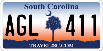 SC license plate AGL411