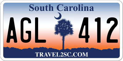 SC license plate AGL412