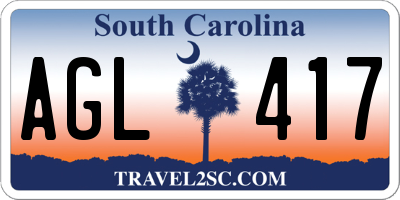 SC license plate AGL417
